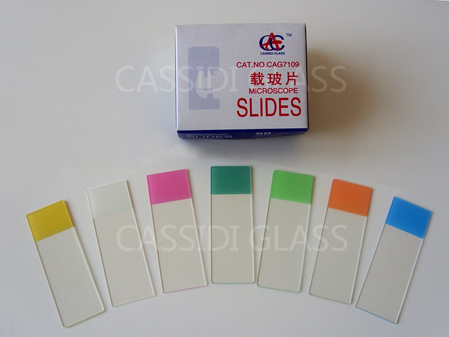 Color Frosted Microscope Slides